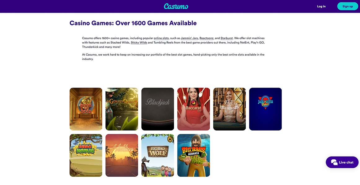casumo Game Selection